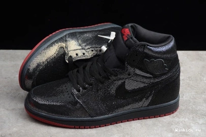 OG JORDAN 1 HIGH BLACK RED RETRO GYM AIR 1001